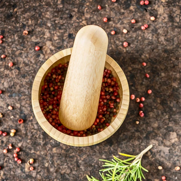 Mortier Pilon Bambou Ø 11,5 cm x H 7 cm Pebbly Meilleure vente ???? Mortier Pilon Bambou Ø 11,5 cm x H 7 cm Pebbly ✨ -Emile Henry Shop mortier pilon bambou o 115 cm x h 7 cm pebbly 1